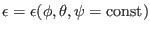 $\epsilon=\epsilon(\phi, \theta, \psi=\mbox{const})$