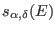 $s_{\alpha,\delta}(E)$