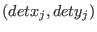 $(detx_j,dety_j)$