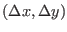 $(\Delta x,\Delta y)$