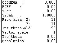 (Image of detector parameter panel)