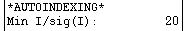 (Image of autoindexing threshold parameter panel)