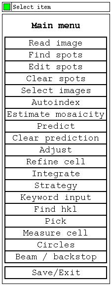 (Image of main menu)
