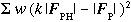 sum of weighted squares of isomorphous differences