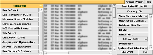 Main Window of CCP4 Interface