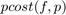 $pcost(f,p)$