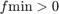 $f{\mathrm{min}} &gt; 0$