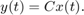 $$y(t) = Cx(t).$$