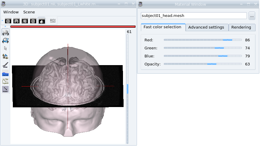 Change the mesh material.