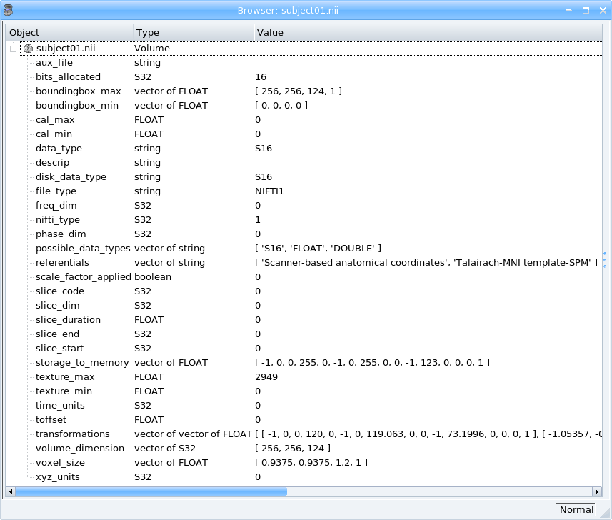 Read header information.