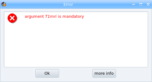 Error screen