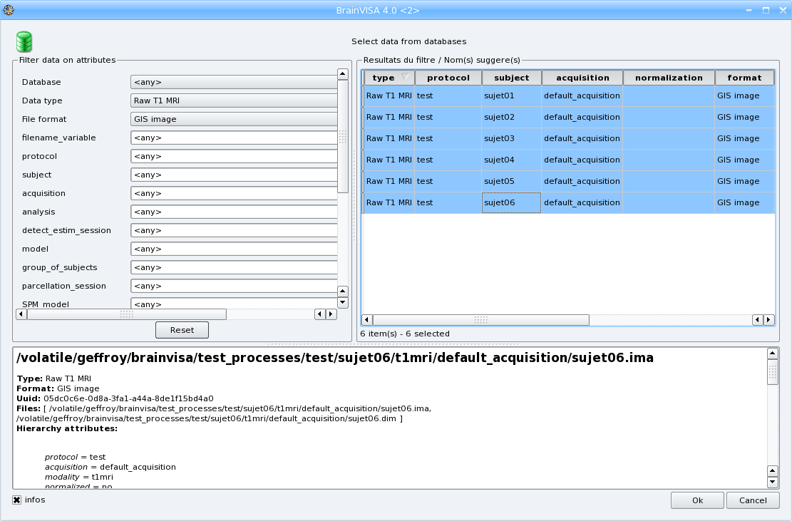 Window 3: Selecting files to iterate