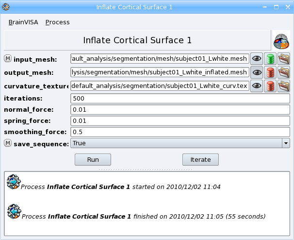 Inflate cortical surface