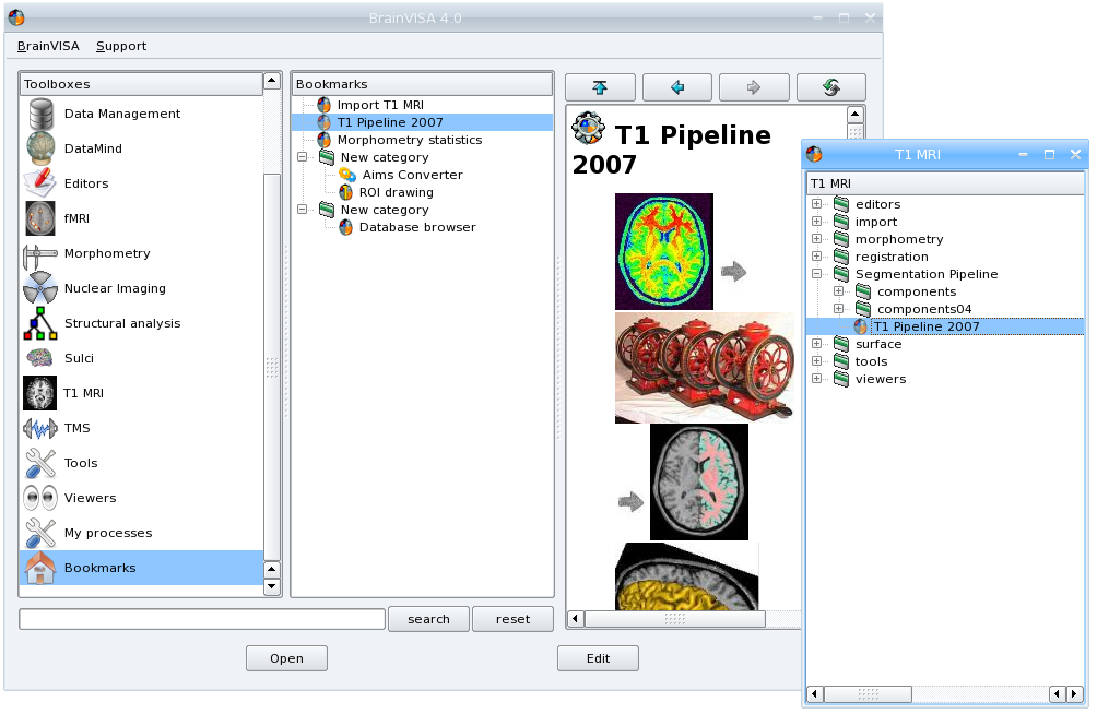 Custom toolbox "Bookmarks"