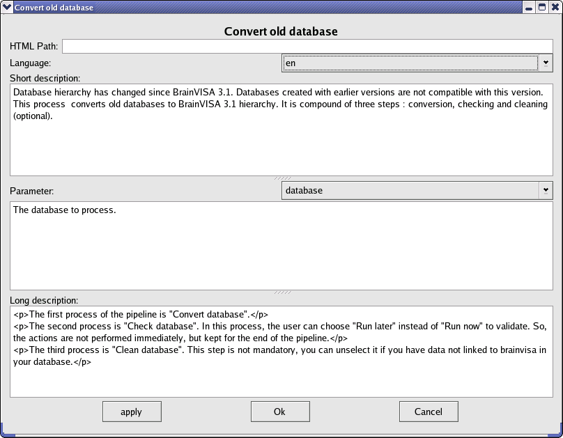 Process documentation edition window